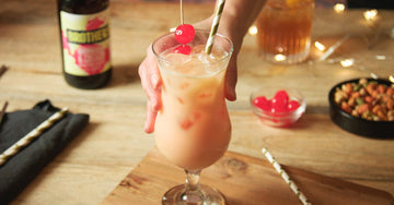 Rhubarb & Custard cider cocktail
