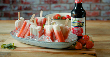 Strawberries And Cream cider ice lollies
