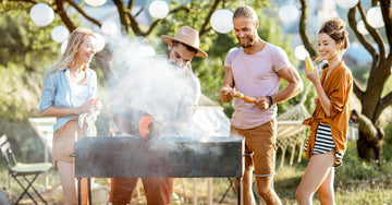 Summer garden party and BBQ with friends