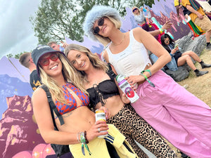 Frestival goers enjoying Brothers Cider at Glastonbury