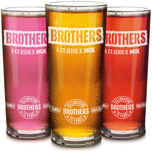 Brothers Anniversary Pint Glasses with Mixed Fruit cider flavours