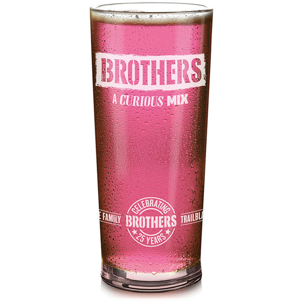 Brothers Pint Glass with Rhubarb And Custard Cider