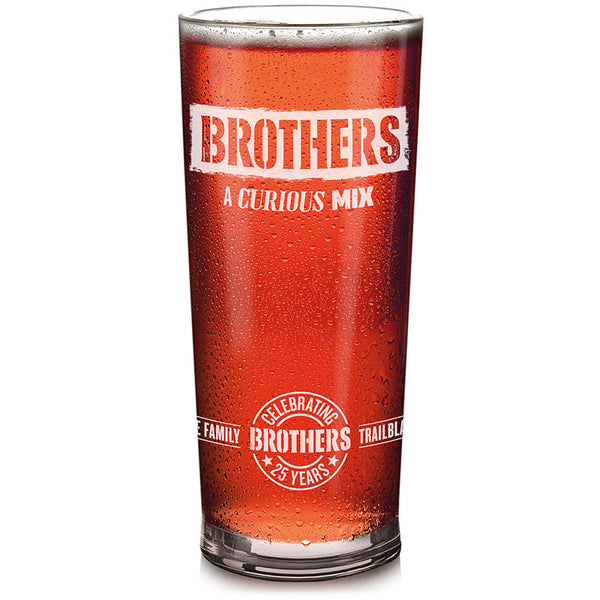 Brothers Pint Glass with Strawberry And Lime Cider